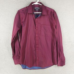 John Miller Shirt Mens 40cm Slim‎ Red Long Sleeve Button Down Easy Care Pockets